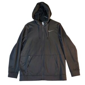 Nike Therma Fit Full Zip‎ Hoodie Black Men's Size Large Athletic Jacket